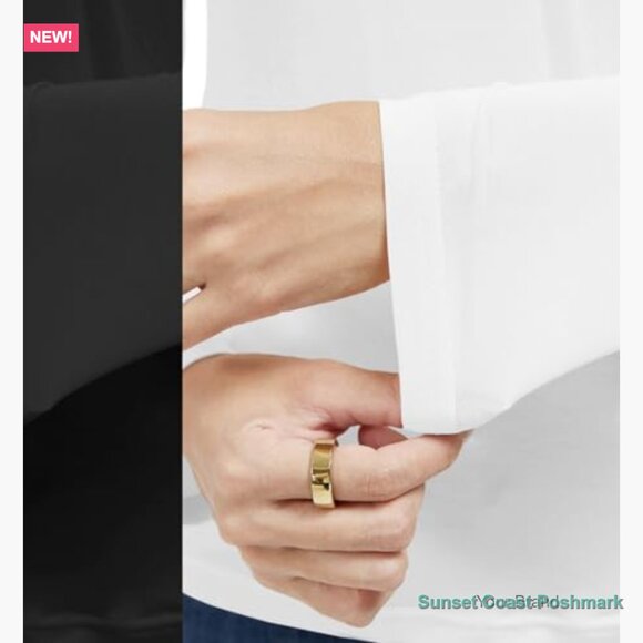 Slim Fit Long Sleeve Turtleneck Top Rayon Spandex Blend - Picture 4 of 7